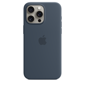 Apple silikonski ovitek z MagSafe za iPhone 15 Pro Max - nevihtno modra - iSTYLE SI