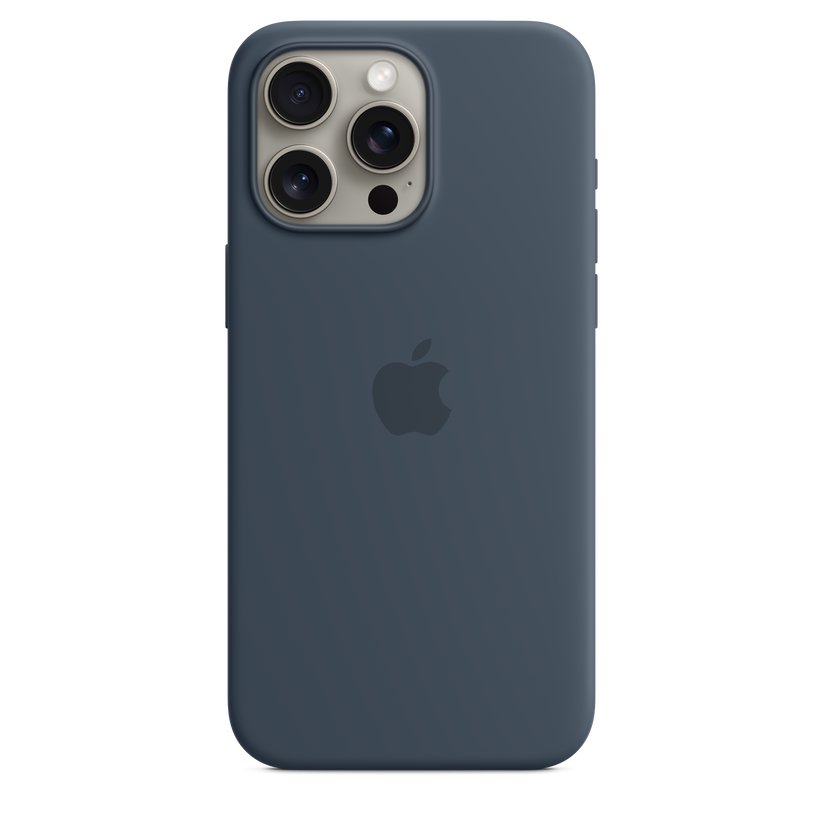 Apple silikonski ovitek z MagSafe za iPhone 15 Pro Max - nevihtno modra - iSTYLE SI