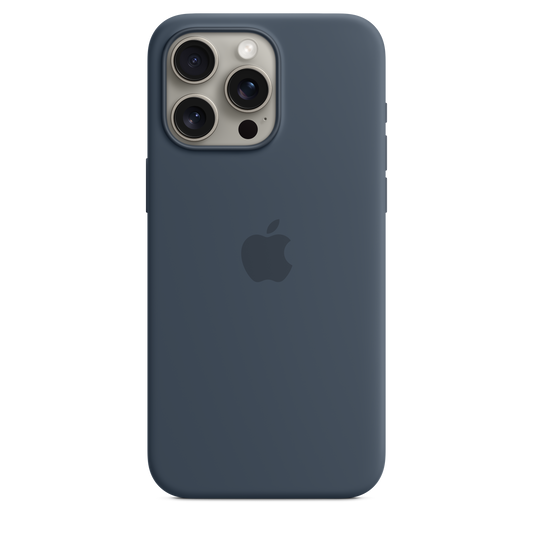 Apple silikonski ovitek z MagSafe za iPhone 15 Pro Max - nevihtno modra - iSTYLE SI