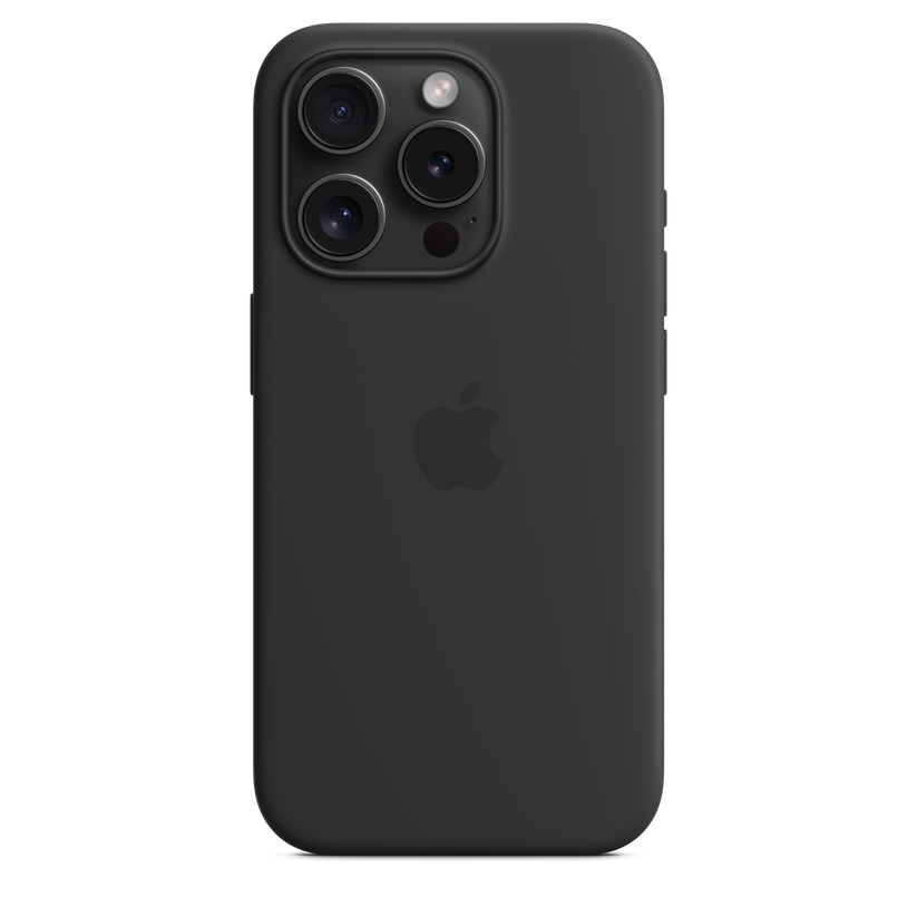 Apple silikonski ovitek z MagSafe za iPhone 15 Pro - črna - iSTYLE SI