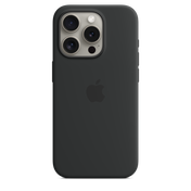 Apple silikonski ovitek z MagSafe za iPhone 15 Pro - črna - iSTYLE SI