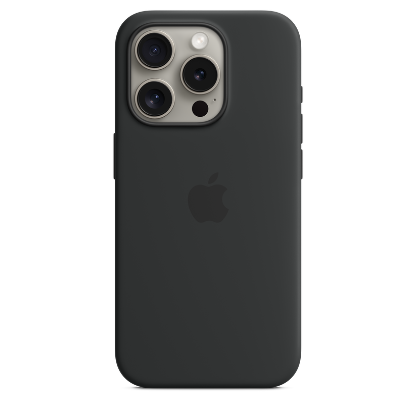 Apple silikonski ovitek z MagSafe za iPhone 15 Pro - črna - iSTYLE SI