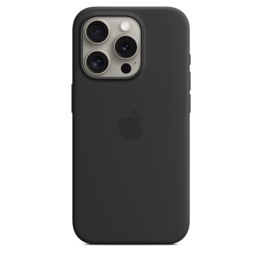 Apple silikonski ovitek z MagSafe za iPhone 15 Pro - črna - iSTYLE SI