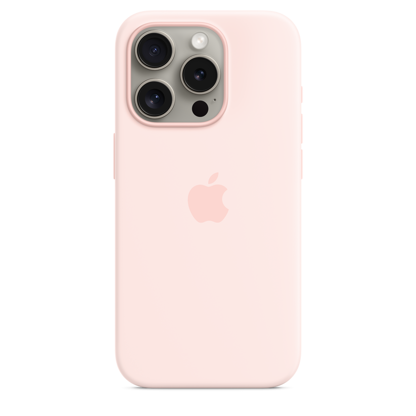 Apple silikonski ovitek z MagSafe za iPhone 15 Pro - nežno roza - iSTYLE SI