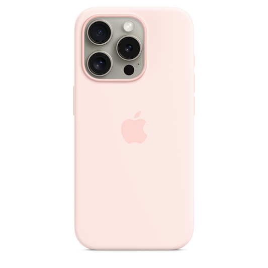 Apple silikonski ovitek z MagSafe za iPhone 15 Pro - nežno roza - iSTYLE SI