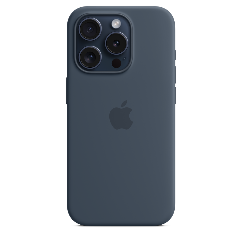 Apple silikonski ovitek z MagSafe za iPhone 15 Pro - nevihtno modra - iSTYLE SI