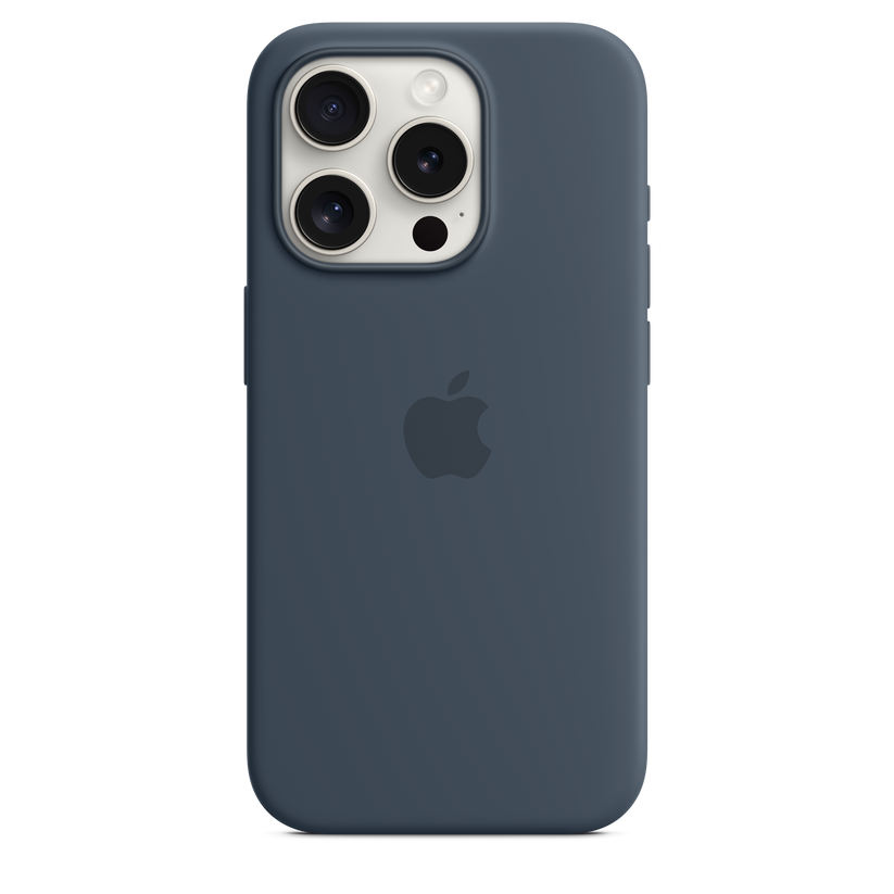 Apple silikonski ovitek z MagSafe za iPhone 15 Pro - nevihtno modra - iSTYLE SI