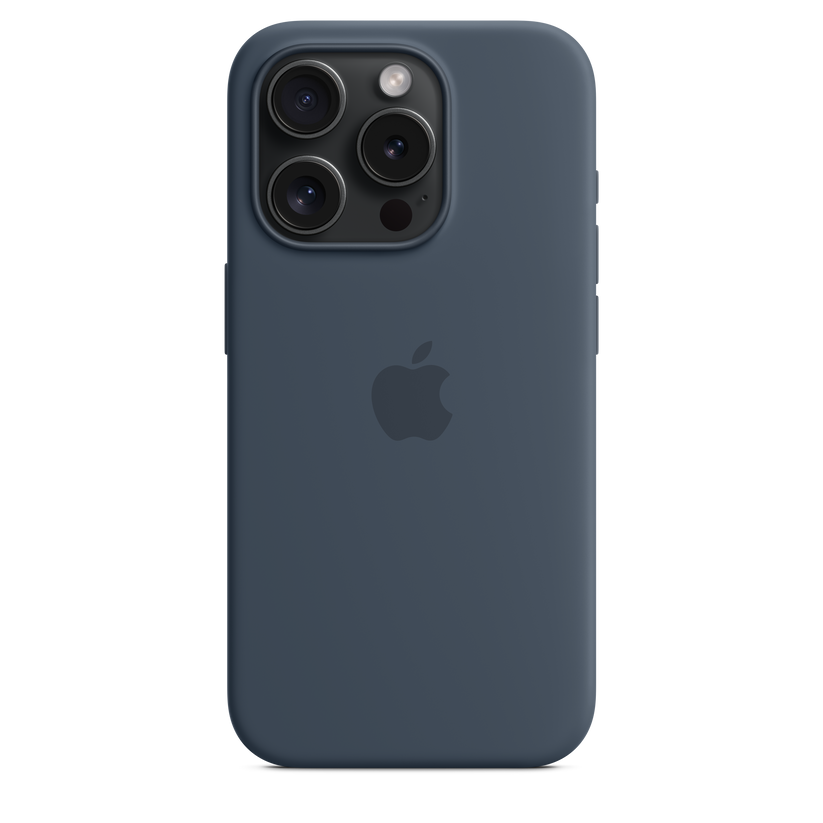 Apple silikonski ovitek z MagSafe za iPhone 15 Pro - nevihtno modra - iSTYLE SI
