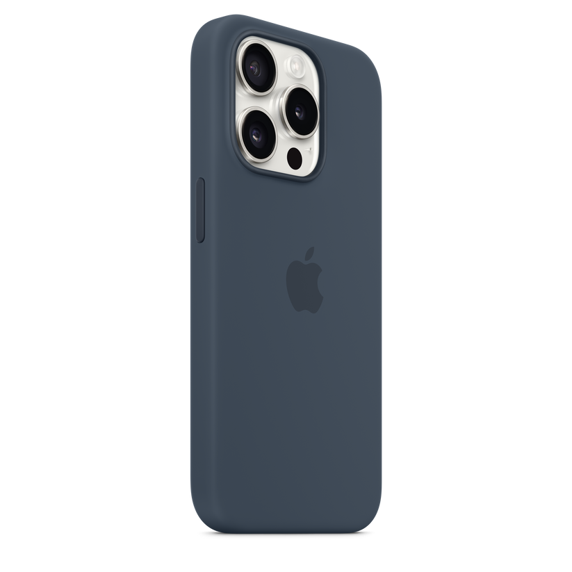 Apple silikonski ovitek z MagSafe za iPhone 15 Pro - nevihtno modra - iSTYLE SI