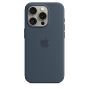 Apple silikonski ovitek z MagSafe za iPhone 15 Pro - nevihtno modra - iSTYLE SI