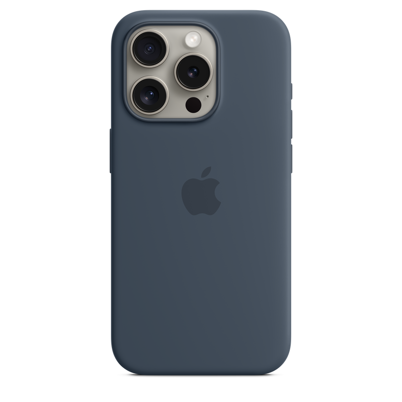 Apple silikonski ovitek z MagSafe za iPhone 15 Pro - nevihtno modra - iSTYLE SI
