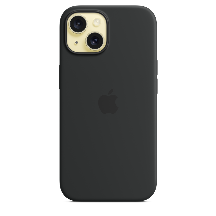 Apple silikonski ovitek z MagSafe za iPhone 15 - črna - iSTYLE SI