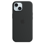 Apple silikonski ovitek z MagSafe za iPhone 15 - črna - iSTYLE SI