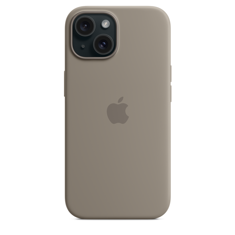 Apple silikonski ovitek z MagSafe za iPhone 15 - glinena - iSTYLE SI