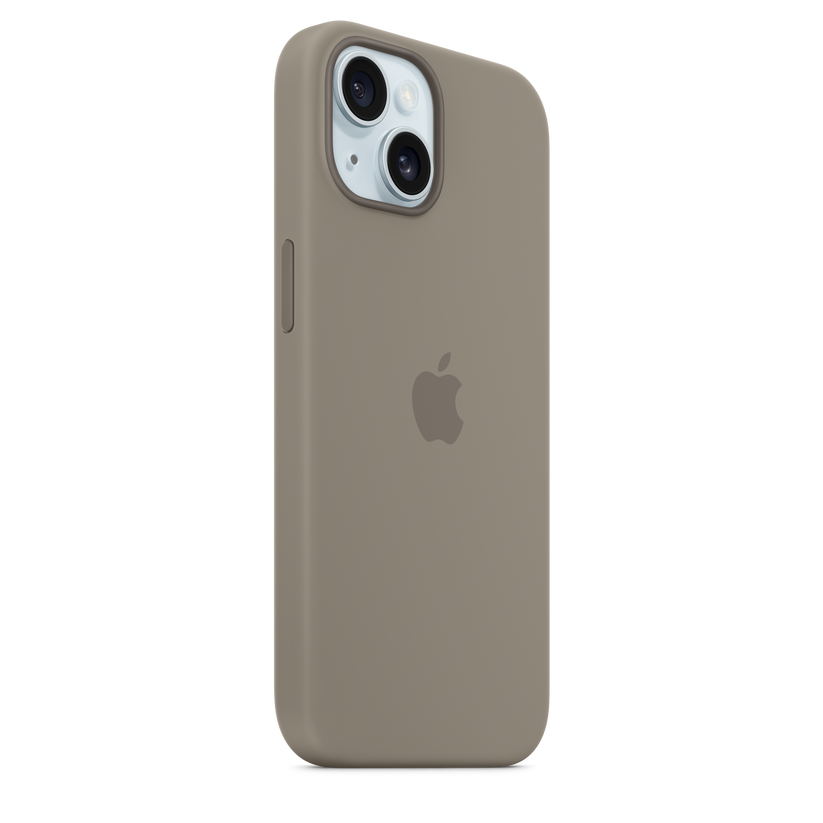 Apple silikonski ovitek z MagSafe za iPhone 15 - glinena - iSTYLE SI