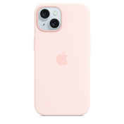 Apple silikonski ovitek z MagSafe za iPhone 15 - nežno roza - iSTYLE SI