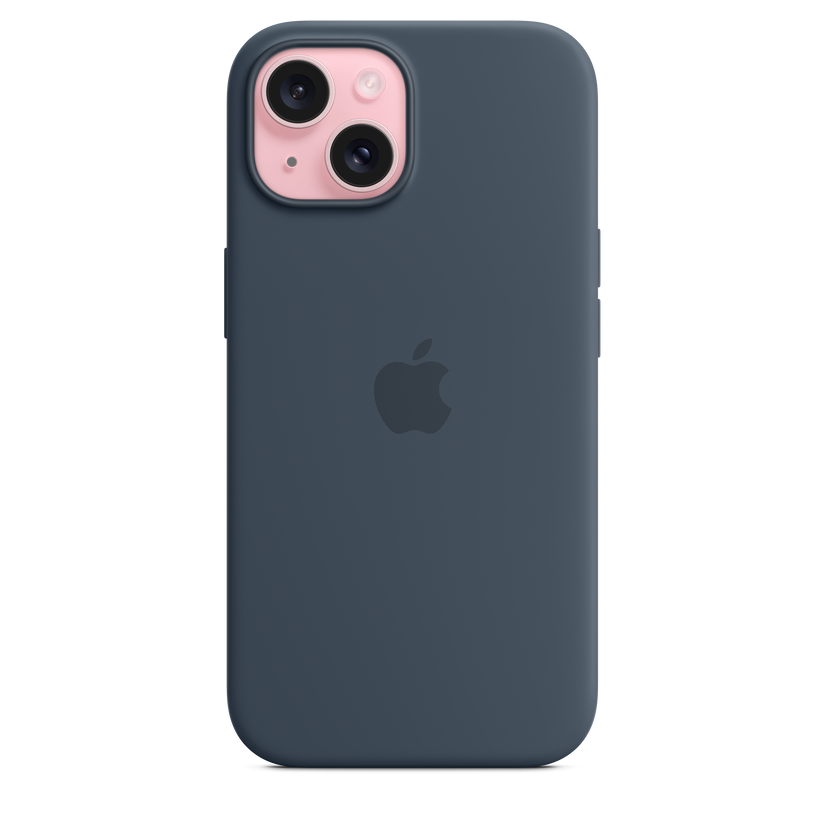 Apple silikonski ovitek z MagSafe za iPhone 15 - nevihtno modra - iSTYLE SI