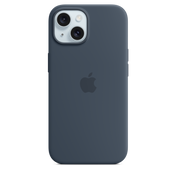 Apple silikonski ovitek z MagSafe za iPhone 15 - nevihtno modra - iSTYLE SI