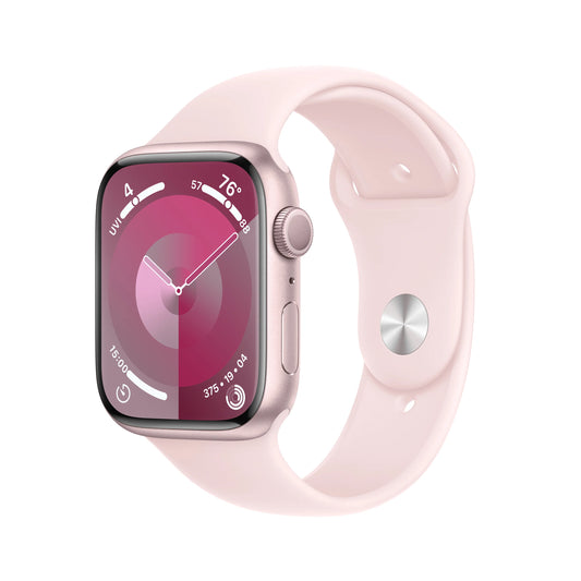 Apple Watch Series 9: GPS, 45mm, ohišje iz aluminija v roza barvi, pašček Sport Loop v nežno roza barvi - iSTYLE SI