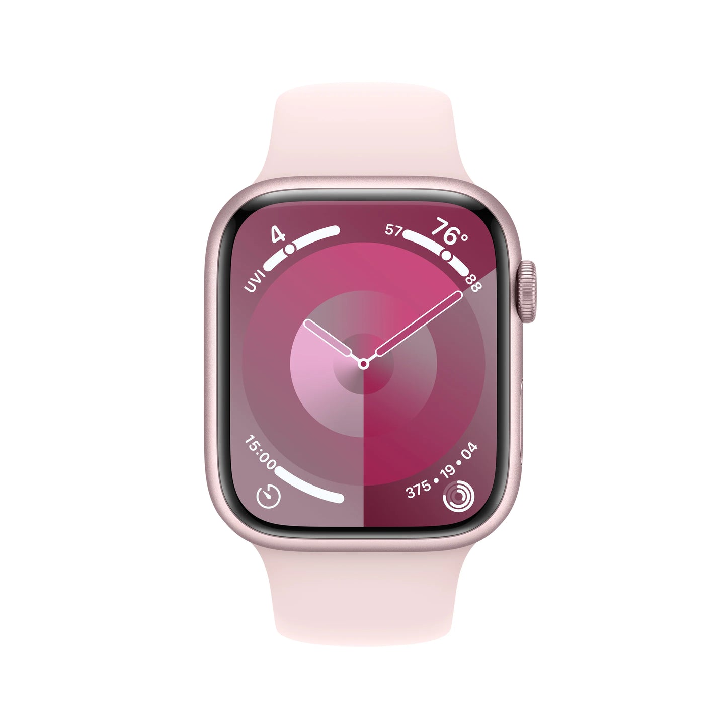 Apple Watch Series 9: GPS, 45mm, ohišje iz aluminija v roza barvi, pašček Sport Loop v nežno roza barvi - iSTYLE SI