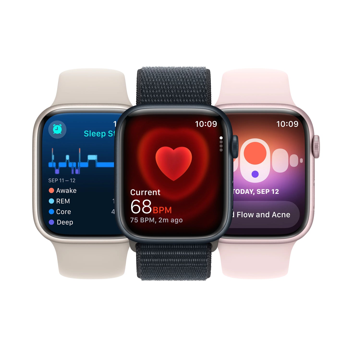 Apple Watch Series 9: GPS, 45mm, ohišje iz aluminija v roza barvi, pašček Sport Band v nežno roza barvi - S/M - iSTYLE SI