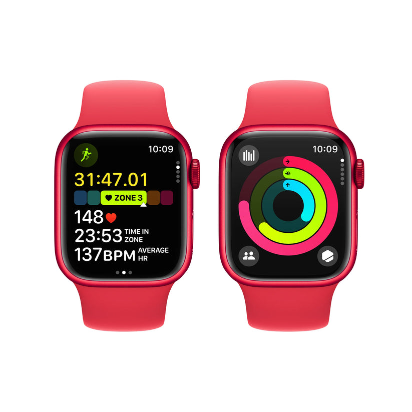 Apple Watch Series 9: GPS, 41mm, ohišje iz aluminija (PRODUCT)RED, pašček Sport Band (PRODUCT)RED - M/L - iSTYLE SI