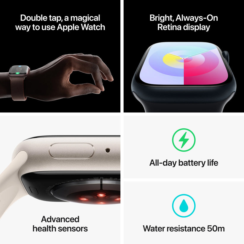 Apple Watch Series 9: GPS, 41mm, ohišje iz aluminija (PRODUCT)RED, pašček Sport Band (PRODUCT)RED - M/L - iSTYLE SI