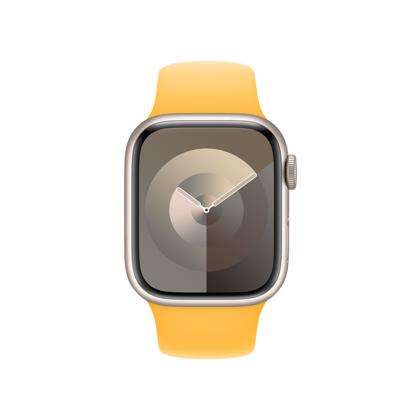 Apple pašček Sport Band M/L v sončno rumeni barvi za Apple Watch velikosti 41 mm - iSTYLE SI