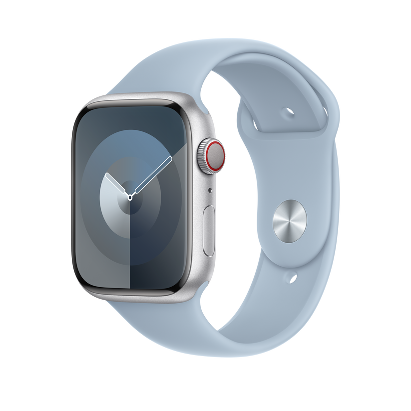 Apple pašček Sport Band M/L v nežno modra barvi za Apple Watch velikosti 45 mm - iSTYLE SI
