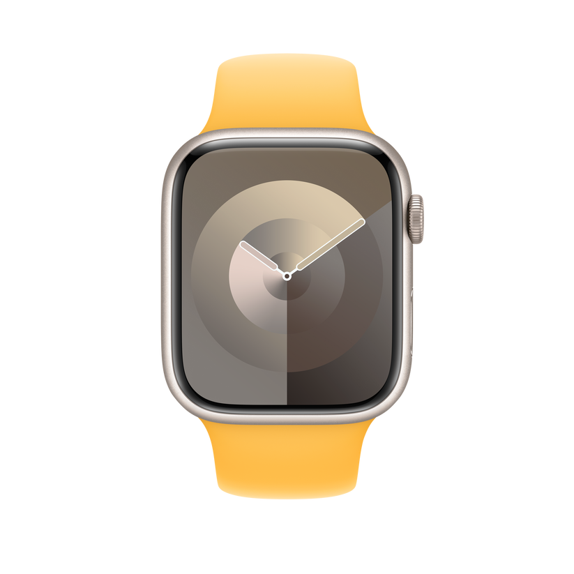 Apple pašček Sport Band M/L v sončno rumeni barvi za Apple Watch velikosti 45 mm - iSTYLE SI