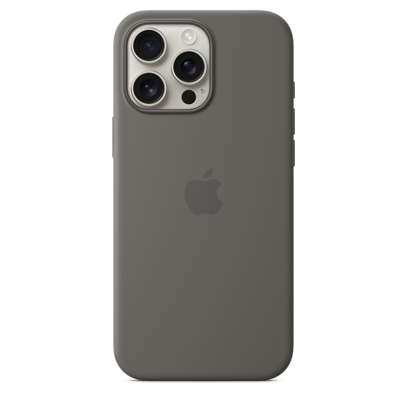 Apple silikonski ovitek z MagSafe za iPhone 16 Pro Max - kamnito siva - iSTYLE SI