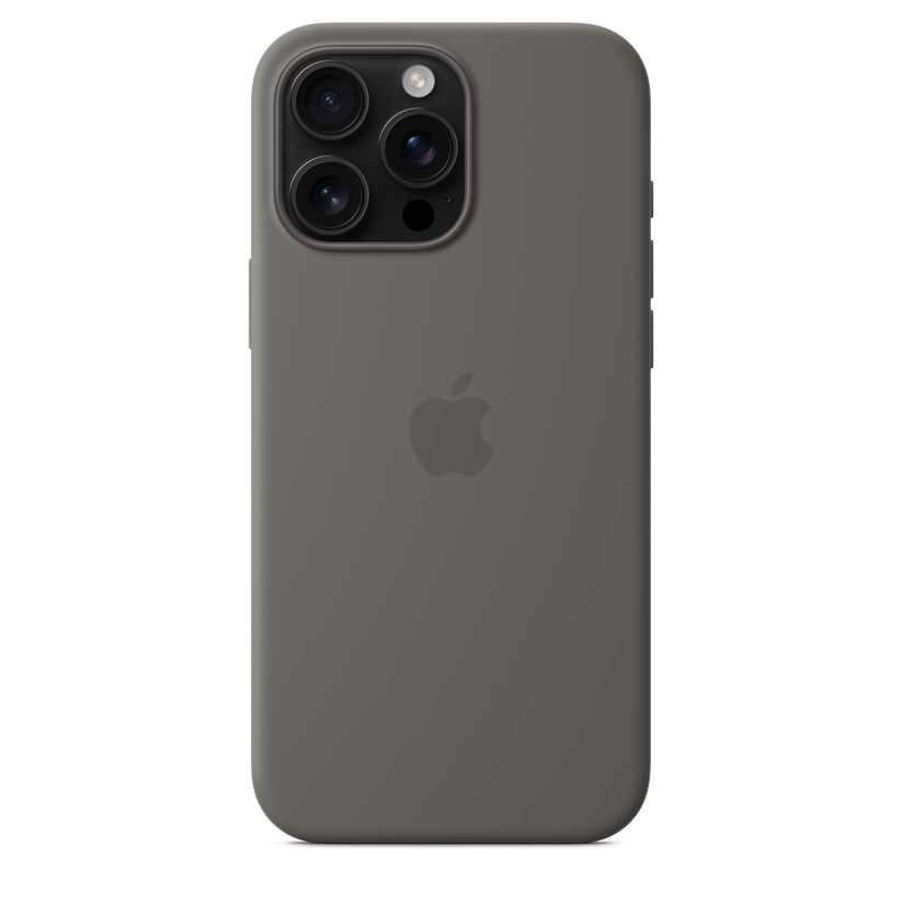 Apple silikonski ovitek z MagSafe za iPhone 16 Pro Max - kamnito siva - iSTYLE SI