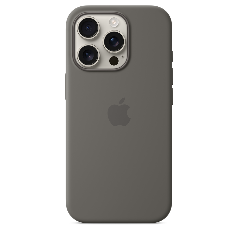 Apple silikonski ovitek z MagSafe za iPhone 16 Pro - kamnito siva - iSTYLE SI