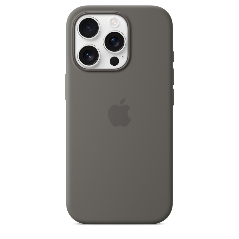 Apple silikonski ovitek z MagSafe za iPhone 16 Pro - kamnito siva - iSTYLE SI