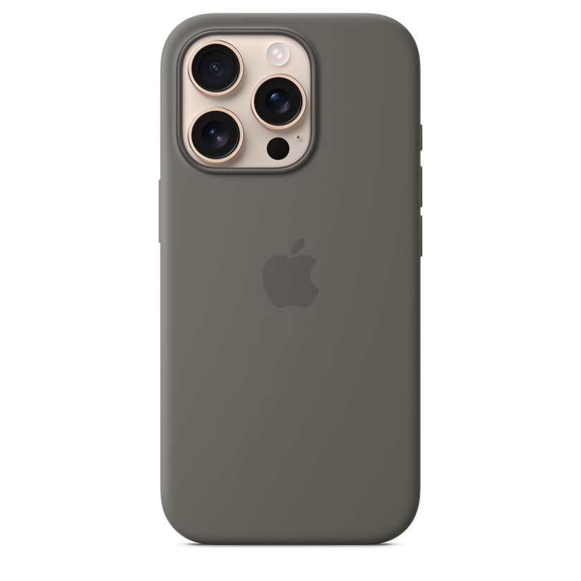 Apple silikonski ovitek z MagSafe za iPhone 16 Pro - kamnito siva - iSTYLE SI