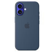 Apple silikonski ovitek z MagSafe za iPhone 16 - denim - iSTYLE SI