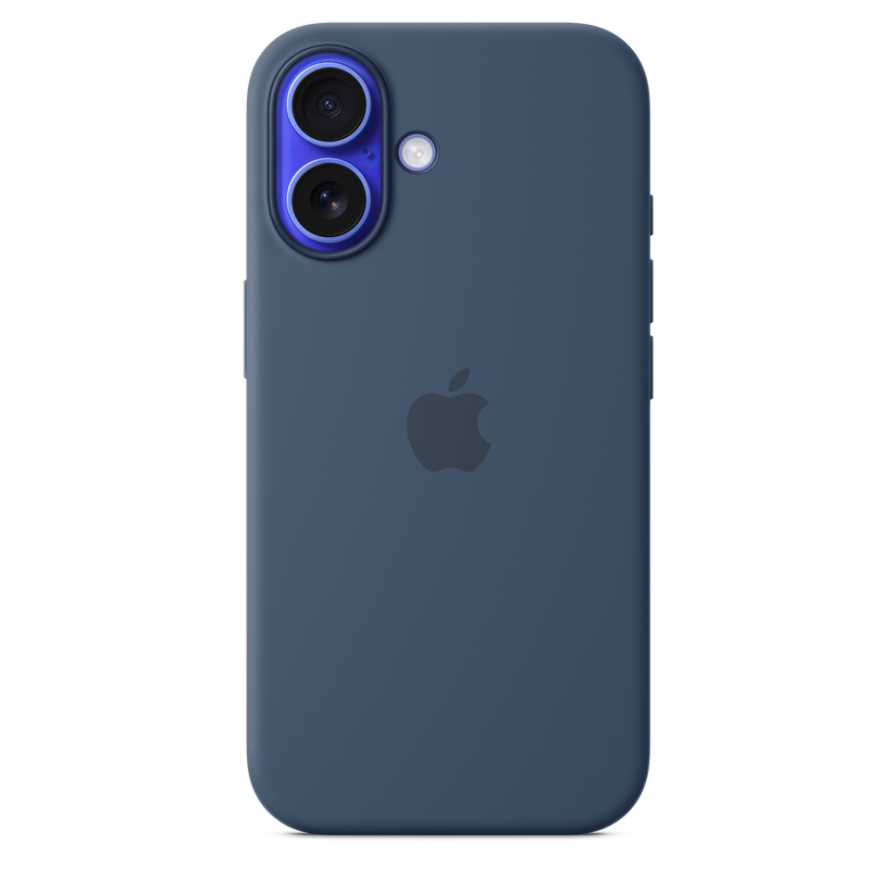 Apple silikonski ovitek z MagSafe za iPhone 16 - denim - iSTYLE SI