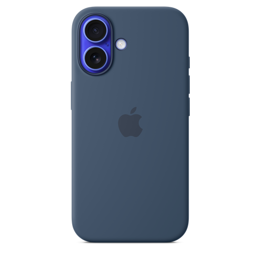 Apple silikonski ovitek z MagSafe za iPhone 16 - denim - iSTYLE SI