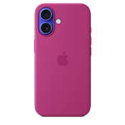 Apple silikonski ovitek z MagSafe za iPhone 16 - fuksia - iSTYLE SI
