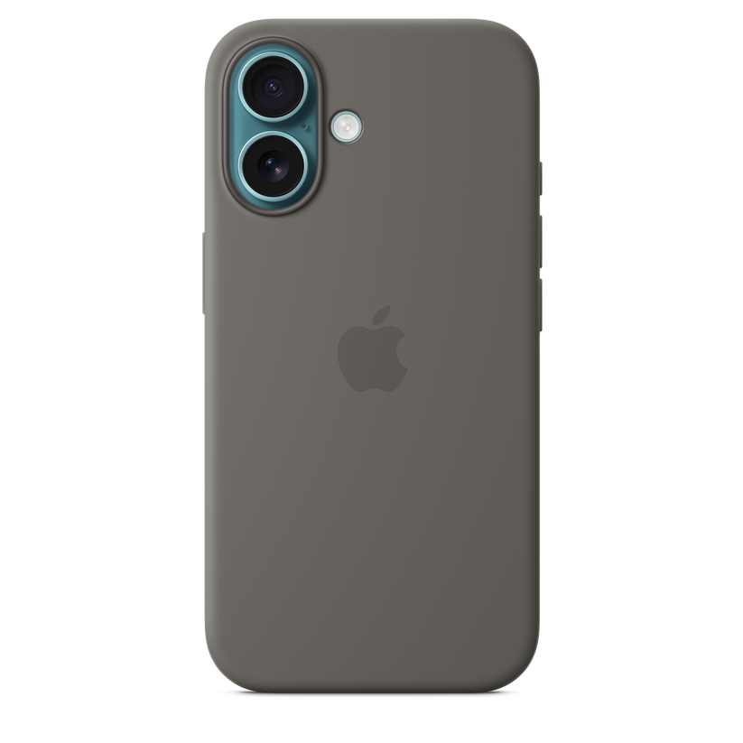 Apple silikonski ovitek z MagSafe za iPhone 16 - kamnito siva - iSTYLE SI