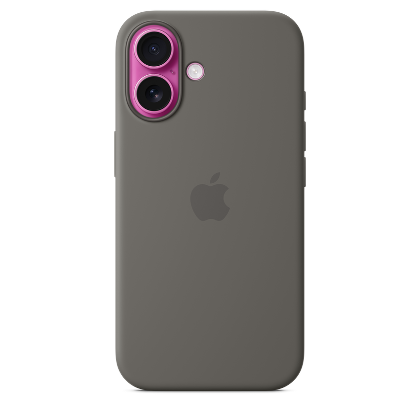 Apple silikonski ovitek z MagSafe za iPhone 16 - kamnito siva - iSTYLE SI