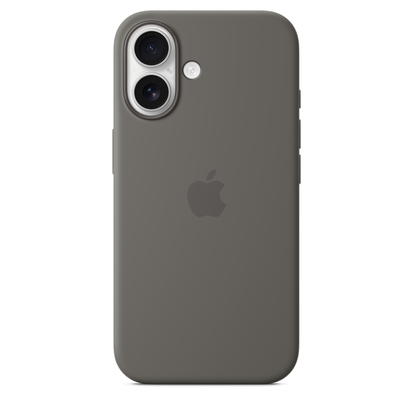 Apple silikonski ovitek z MagSafe za iPhone 16 - kamnito siva - iSTYLE SI