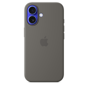 Apple silikonski ovitek z MagSafe za iPhone 16 - kamnito siva - iSTYLE SI