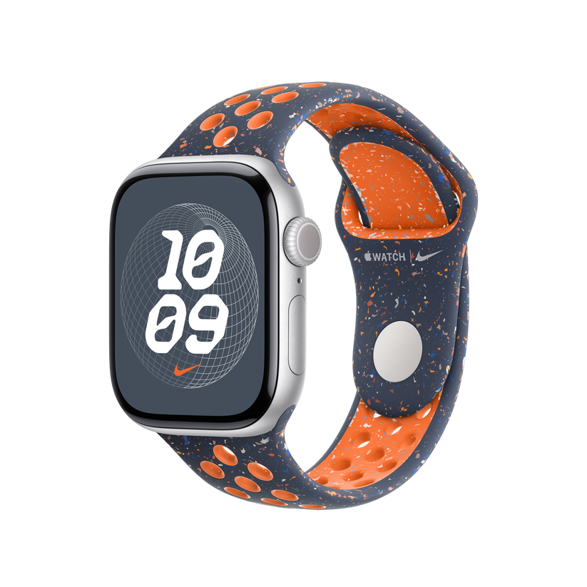 Apple pašček Nike Sport Band S/M v barvi modrega plamena za Apple Watch velikosti 40 mm - iSTYLE SI