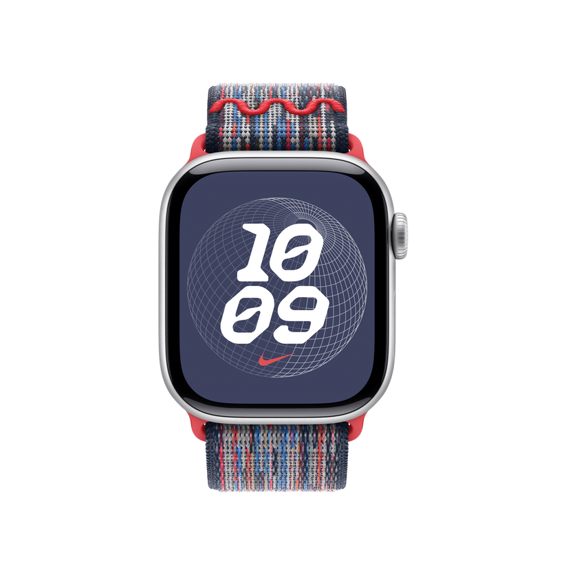 Apple pašček Nike Sport Loop v modri/rdeči barvi za Apple Watch velikosti 40 mm - iSTYLE SI