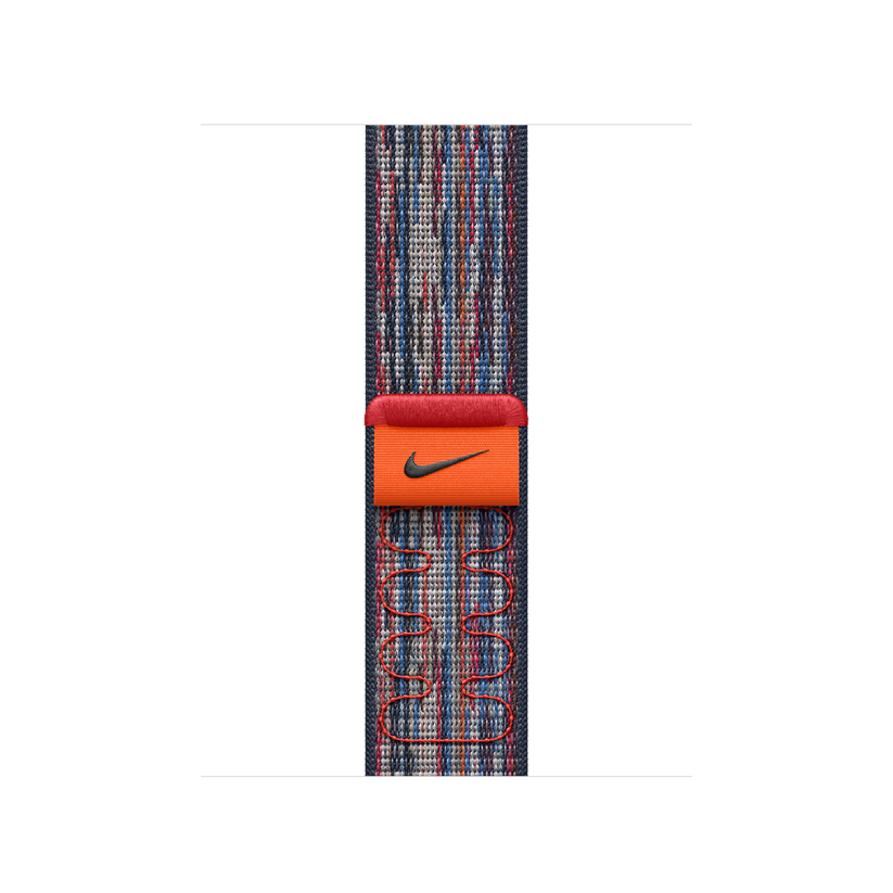 Apple pašček Nike Sport Loop v modri/rdeči barvi za Apple Watch velikosti 40 mm - iSTYLE SI