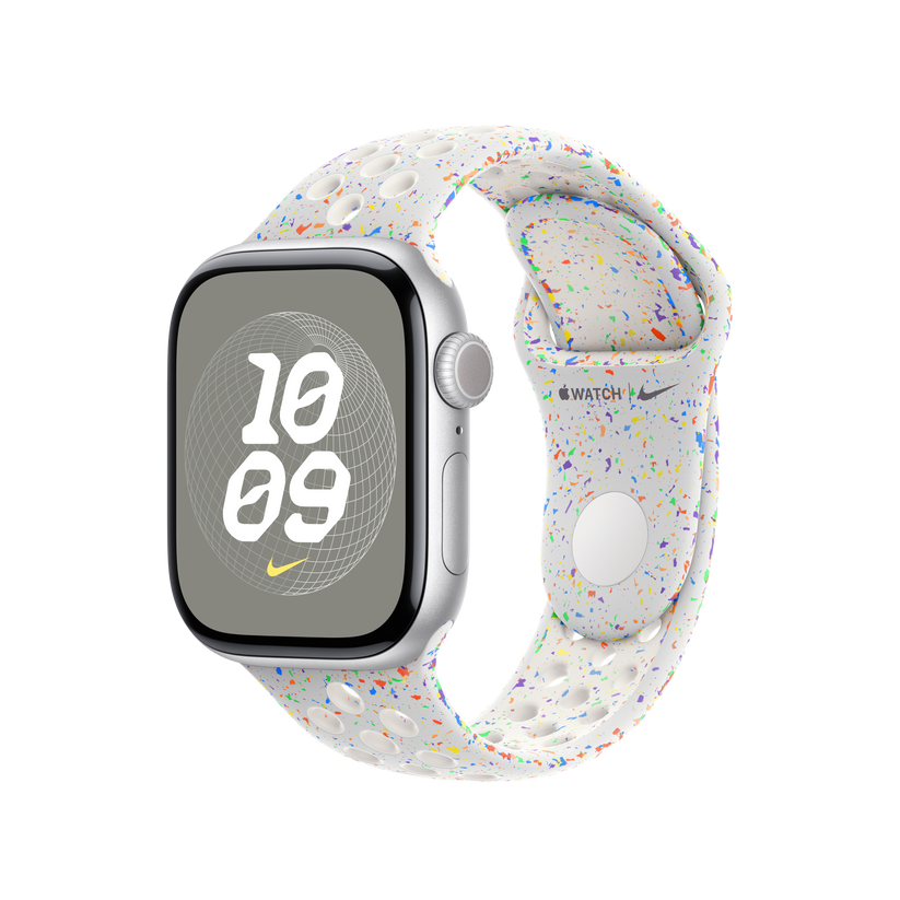 Apple pašček Nike Sport Band M/L v barvi čiste platine za Apple Watch velikosti 40 mm - iSTYLE SI