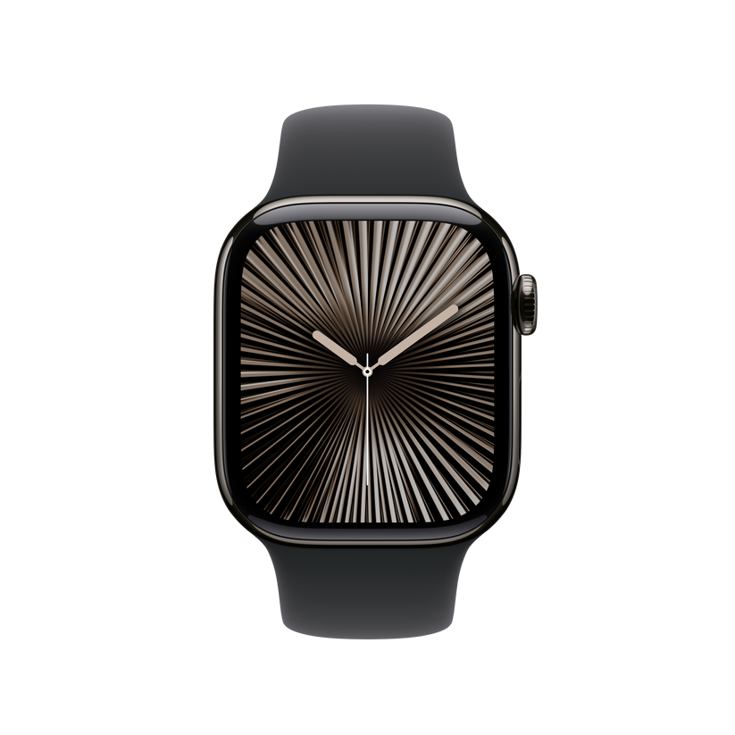 Apple pašček Sport Band S/M v črni barvi za Apple Watch velikosti 42 mm - iSTYLE SI