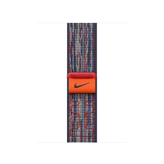 Apple pašček Nike Sport Loop v modri/rdeči barvi za Apple Watch velikosti 42 mm - iSTYLE SI