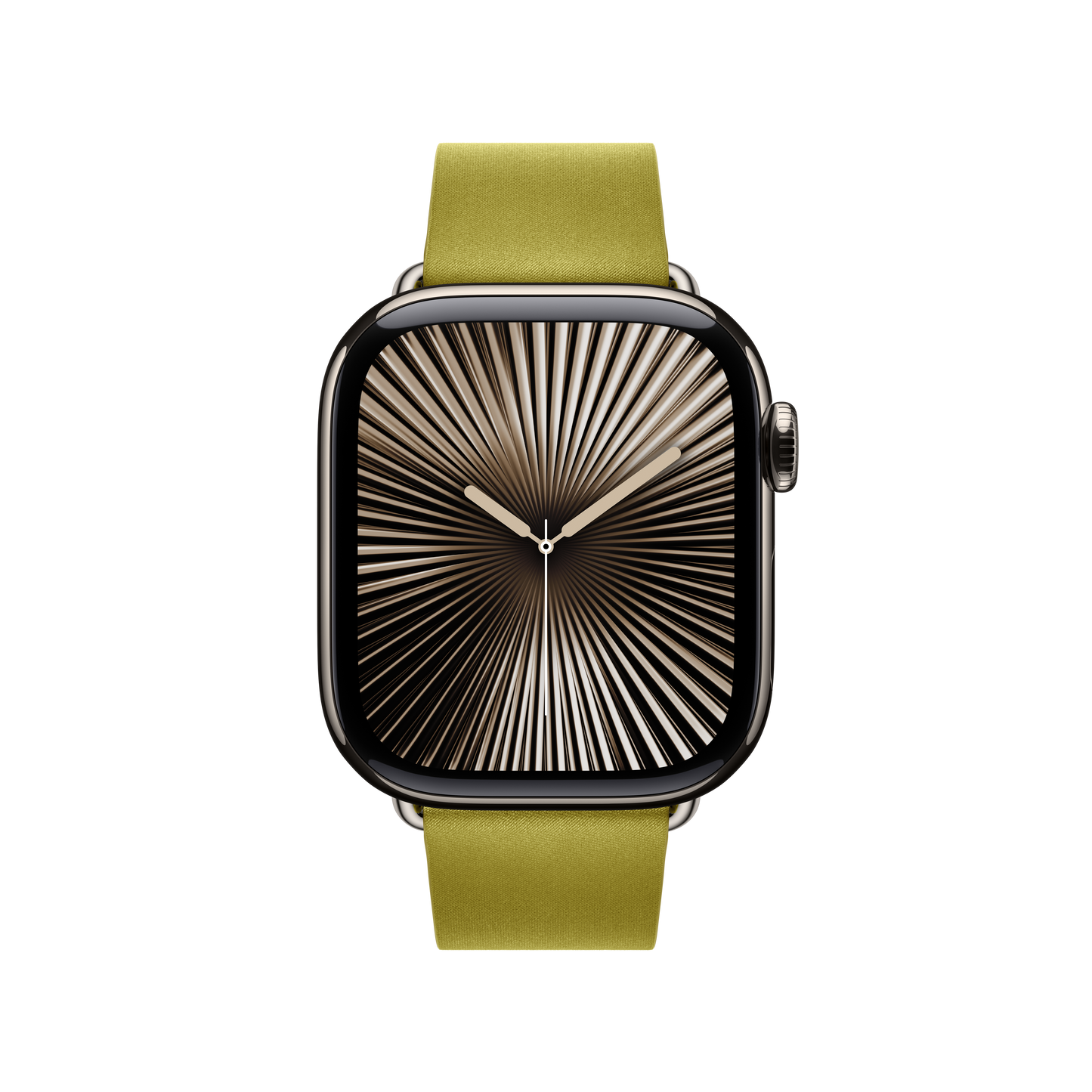 Apple pašček Modern Buckle Large v rumenkasto zeleni barvi za Apple Watch velikosti 42 mm - iSTYLE SI